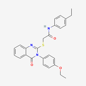 2-{[3-(4-ethoxyphenyl)-4-oxo-3,4-dihydroquinazolin-2-yl]sulfanyl}-N-(4-ethylphenyl)acetamide