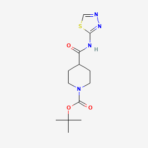 molecular formula C13H20N4O3S B12163156 Tert-butyl 4-(1,3,4-thiadiazol-2-ylcarbamoyl)piperidine-1-carboxylate 