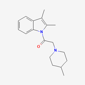 molecular formula C18H24N2O B1216316 1-(2,3-Dimethyl-1-indolyl)-2-(4-methyl-1-piperidinyl)ethanone 