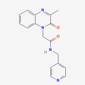 molecular formula C17H16N4O2 B12163219 2-(3-methyl-2-oxoquinoxalin-1(2H)-yl)-N-(pyridin-4-ylmethyl)acetamide 