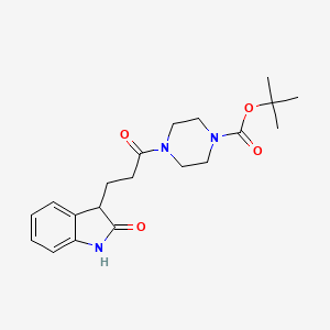 tert-butyl 4-[3-(2-oxo-2,3-dihydro-1H-indol-3-yl)propanoyl]piperazine-1-carboxylate