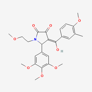 (4E)-4-[hydroxy(4-methoxy-3-methylphenyl)methylidene]-1-(2-methoxyethyl)-5-(3,4,5-trimethoxyphenyl)pyrrolidine-2,3-dione