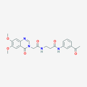 N-(3-acetylphenyl)-N~3~-[(6,7-dimethoxy-4-oxoquinazolin-3(4H)-yl)acetyl]-beta-alaninamide