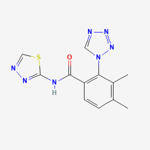 3,4-dimethyl-2-(1H-tetrazol-1-yl)-N-(1,3,4-thiadiazol-2-yl)benzamide