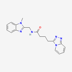 molecular formula C19H20N6O B12163330 N-[(1-methyl-1H-benzimidazol-2-yl)methyl]-4-([1,2,4]triazolo[4,3-a]pyridin-3-yl)butanamide 