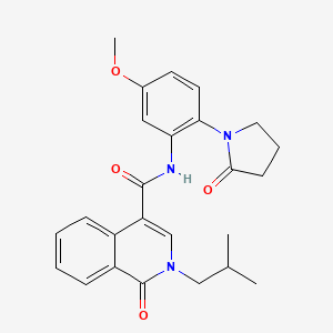 N-[5-methoxy-2-(2-oxopyrrolidin-1-yl)phenyl]-2-(2-methylpropyl)-1-oxo-1,2-dihydroisoquinoline-4-carboxamide