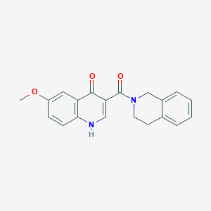 molecular formula C20H18N2O3 B12163398 3,4-dihydroisoquinolin-2(1H)-yl(4-hydroxy-6-methoxyquinolin-3-yl)methanone 