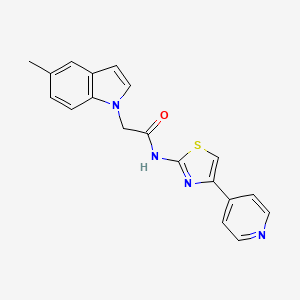 2-(5-methyl-1H-indol-1-yl)-N-[4-(pyridin-4-yl)-1,3-thiazol-2-yl]acetamide