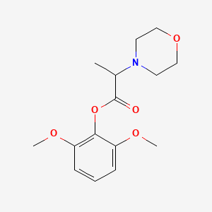 molecular formula C15H21NO5 B1216344 2,6-Dimethoxyphenyl 2-(morpholin-4-yl)propanoate CAS No. 55719-97-6