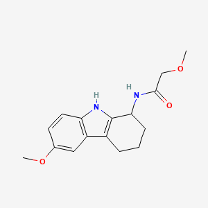 molecular formula C16H20N2O3 B12163480 2-methoxy-N-(6-methoxy-2,3,4,9-tetrahydro-1H-carbazol-1-yl)acetamide 