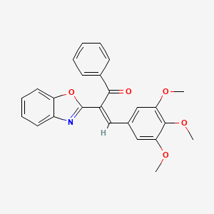 (2Z)-2-(1,3-benzoxazol-2-yl)-1-phenyl-3-(3,4,5-trimethoxyphenyl)prop-2-en-1-one