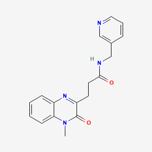 3-(4-methyl-3-oxo-3,4-dihydroquinoxalin-2-yl)-N-(pyridin-3-ylmethyl)propanamide