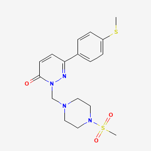 6-[4-(methylsulfanyl)phenyl]-2-{[4-(methylsulfonyl)piperazin-1-yl]methyl}pyridazin-3(2H)-one