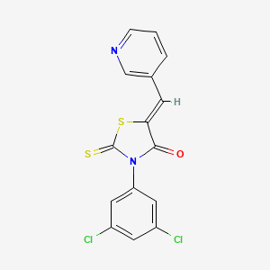 molecular formula C15H8Cl2N2OS2 B12163595 3-(3,5-Dichlorophenyl)-5-(3-pyridylmethylene)-2-thioxo-1,3-thiazolidin-4-one 