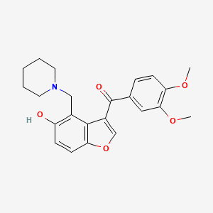 (3,4-Dimethoxyphenyl)[5-hydroxy-4-(piperidin-1-ylmethyl)-1-benzofuran-3-yl]methanone