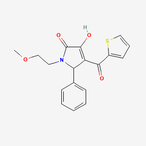 3-Hydroxy-1-(2-methoxyethyl)-5-phenyl-4-(2-thienylcarbonyl)-3-pyrrolin-2-one