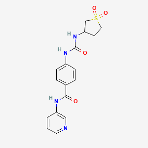 4-{[(1,1-dioxidotetrahydrothiophen-3-yl)carbamoyl]amino}-N-(pyridin-3-yl)benzamide