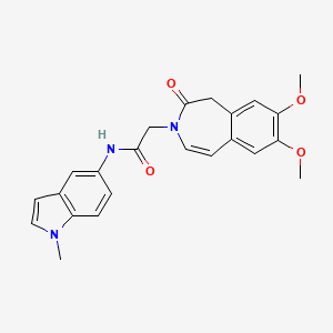 2-(7,8-dimethoxy-2-oxo-1,2-dihydro-3H-3-benzazepin-3-yl)-N-(1-methyl-1H-indol-5-yl)acetamide