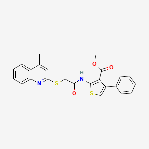 Methyl 2-({[(4-methylquinolin-2-yl)sulfanyl]acetyl}amino)-4-phenylthiophene-3-carboxylate