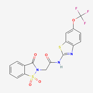 molecular formula C17H10F3N3O5S2 B12163751 C17H10F3N3O5S2 