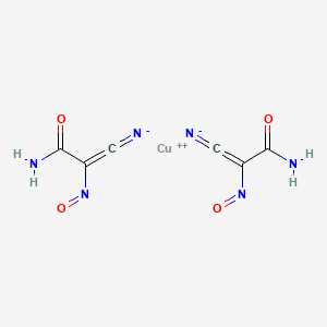 molecular formula C6H4CuN6O4 B1216376 2-Cyano-2-hydroxyiminoacetamide copper CAS No. 76933-83-0