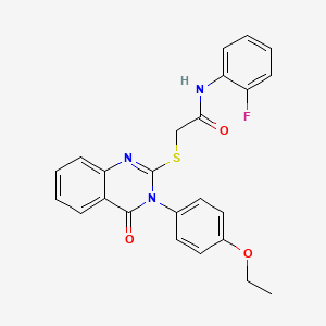 2-{[3-(4-ethoxyphenyl)-4-oxo-3,4-dihydroquinazolin-2-yl]sulfanyl}-N-(2-fluorophenyl)acetamide