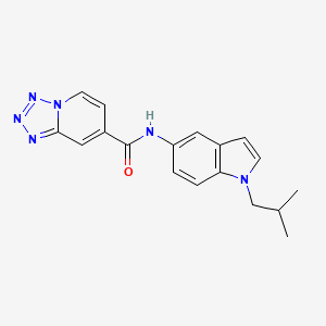 molecular formula C18H18N6O B12163789 N-(1-isobutyl-1H-indol-5-yl)tetrazolo[1,5-a]pyridine-7-carboxamide 