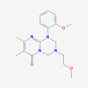 3-(2-Methoxyethyl)-1-(2-methoxyphenyl)-7,8-dimethyl-2,4-dihydropyrimido[1,2-a][1,3,5]triazin-6-one