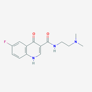 molecular formula C14H16FN3O2 B12163827 N-[2-(dimethylamino)ethyl]-6-fluoro-4-hydroxyquinoline-3-carboxamide 