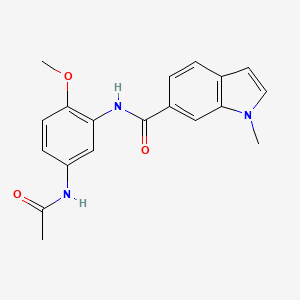 molecular formula C19H19N3O3 B12163851 N-[5-(acetylamino)-2-methoxyphenyl]-1-methyl-1H-indole-6-carboxamide 