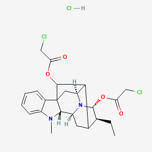 molecular formula C24H29Cl3N2O4 B1216388 Bis(monochloroacetyl)ajmaline CAS No. 2552-89-8