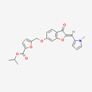 propan-2-yl 5-[({(2Z)-2-[(1-methyl-1H-pyrrol-2-yl)methylidene]-3-oxo-2,3-dihydro-1-benzofuran-6-yl}oxy)methyl]furan-2-carboxylate