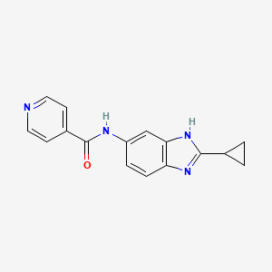 N-(2-cyclopropyl-1H-benzimidazol-5-yl)pyridine-4-carboxamide