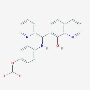 7-(((4-(Difluoromethoxy)phenyl)amino)(pyridin-2-yl)methyl)quinolin-8-ol