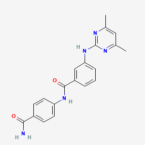 N-(4-carbamoylphenyl)-3-((4,6-dimethylpyrimidin-2-yl)amino)benzamide