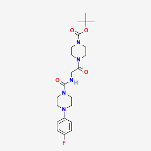 molecular formula C22H32FN5O4 B12163992 tert-butyl 4-(N-{[4-(4-fluorophenyl)piperazin-1-yl]carbonyl}glycyl)piperazine-1-carboxylate 