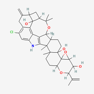 molecular formula C37H44ClNO6 B1216405 Penitrem A, Penicillium paxilli 
