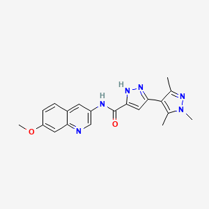 N-(7-methoxyquinolin-3-yl)-1',3',5'-trimethyl-1'H,2H-3,4'-bipyrazole-5-carboxamide