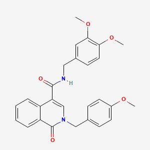 N-(3,4-dimethoxybenzyl)-2-(4-methoxybenzyl)-1-oxo-1,2-dihydroisoquinoline-4-carboxamide