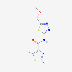 molecular formula C10H12N4O2S2 B12164104 N-(5-(methoxymethyl)-1,3,4-thiadiazol-2-yl)-2,5-dimethylthiazole-4-carboxamide 