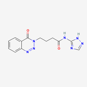 4-(4-oxo-1,2,3-benzotriazin-3(4H)-yl)-N-(4H-1,2,4-triazol-3-yl)butanamide