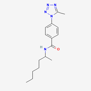 N-(heptan-2-yl)-4-(5-methyl-1H-tetrazol-1-yl)benzamide