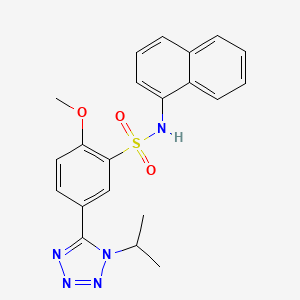 2-methoxy-N-(naphthalen-1-yl)-5-[1-(propan-2-yl)-1H-tetrazol-5-yl]benzenesulfonamide