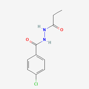 molecular formula C10H11ClN2O2 B12164151 4-chloro-N'-propanoylbenzohydrazide 