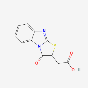 molecular formula C11H8N2O3S B12164209 (3-Oxo-2,3-dihydro[1,3]thiazolo[3,2-a]benzimidazol-2-yl)acetic acid 