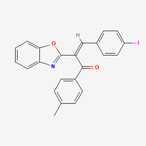 (2Z)-2-(1,3-benzoxazol-2-yl)-3-(4-iodophenyl)-1-(4-methylphenyl)prop-2-en-1-one