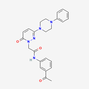 molecular formula C24H25N5O3 B12164232 N-(3-acetylphenyl)-2-(6-oxo-3-(4-phenylpiperazin-1-yl)pyridazin-1(6H)-yl)acetamide 