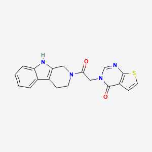 molecular formula C19H16N4O2S B12164240 3-[2-oxo-2-(1,3,4,9-tetrahydro-2H-beta-carbolin-2-yl)ethyl]thieno[2,3-d]pyrimidin-4(3H)-one 