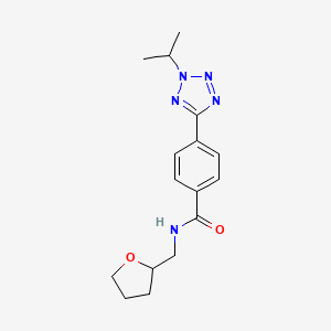 4-[2-(propan-2-yl)-2H-tetrazol-5-yl]-N-(tetrahydrofuran-2-ylmethyl)benzamide