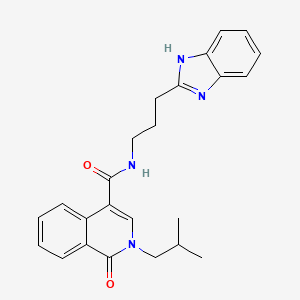 N-(3-(1H-benzo[d]imidazol-2-yl)propyl)-2-isobutyl-1-oxo-1,2-dihydroisoquinoline-4-carboxamide